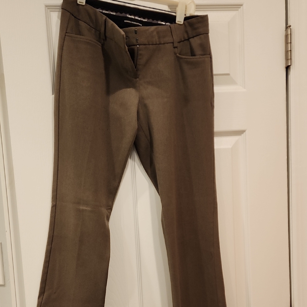 Express Women's Boot Cut Jeans in Dark Olive Green